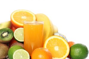 Glass of fresh fruit juice